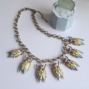 **2 for 10$** Zara Statement Necklace with Multi Coloured Beetles Insect…